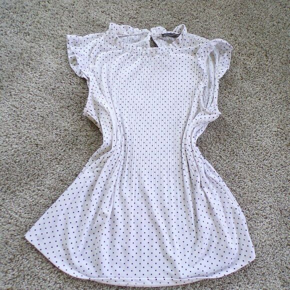 NWOT Adrianna papell polka dot top L - Picture 2 of 8